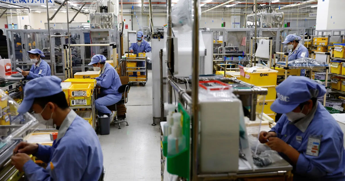 China’s factory activity rebounds, fastest growth in a year