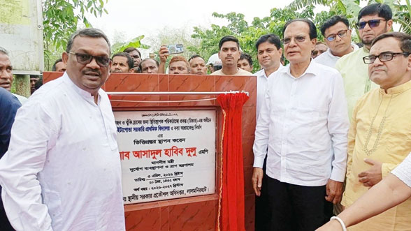 Flood shelter project in Lalmonirhat shortly
