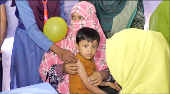 Measles-rubella vaccination launched in Kurigram