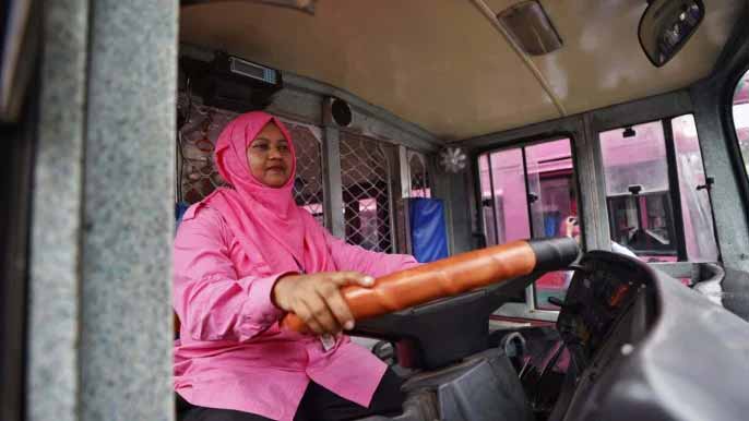 BRTC Launches Pink Bus Service for Women