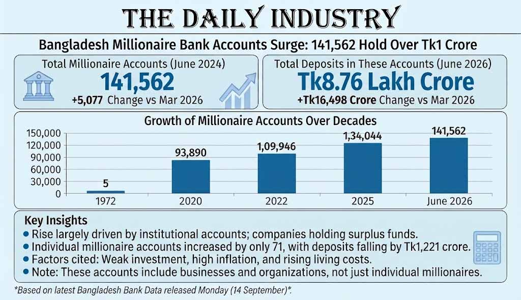 Millionaire bank accounts surge to 141,562